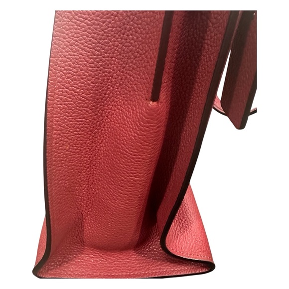 Coach Red Charlie Carryall With Metallic Logo pebble leather - Picture 5 of 13